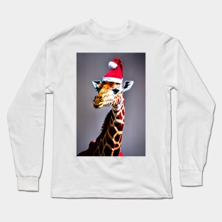 Christmas Giraffe (Christmas Animals) Long Sleeve T-Shirt